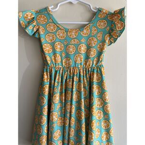 Dot Dot Smile Empire Dress 2T Citrus Print Boutique Soft Play Dress